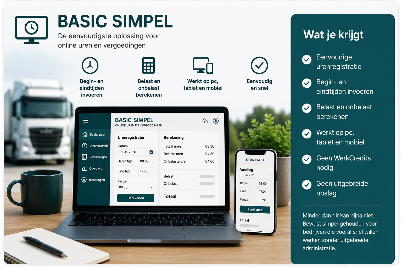 online urenregistratie transportsector basic